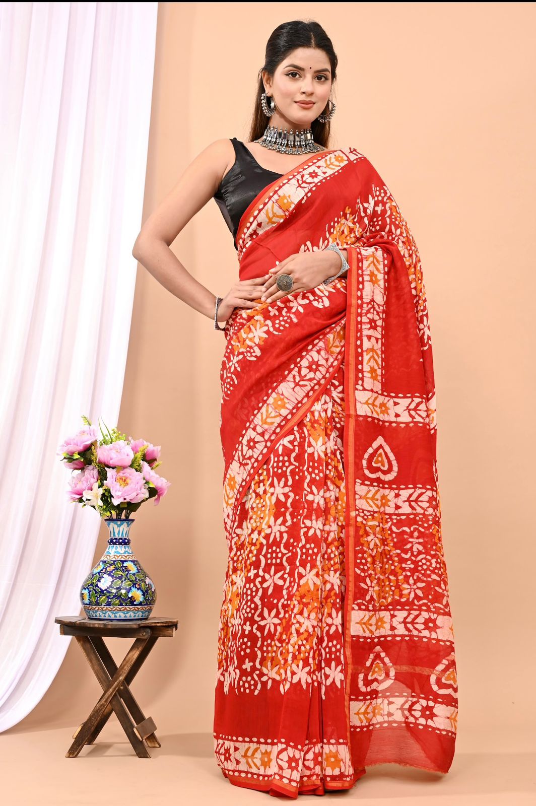 Designer Chanderi Silk Sarees with Designer Blouse – SareesZone