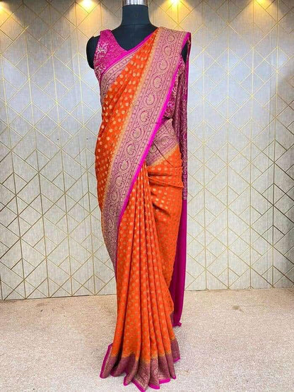 Banarasi Soft Silk Saree with blouse